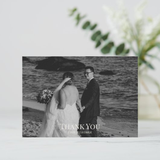 Carte postale Merci : Anémone et delphinium bleu (Debout devant)