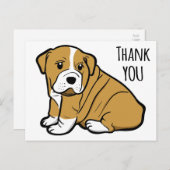 Carte Postale Merci Anglais Chien Chien Chien Chien Chien Chien (Devant / Derrière)