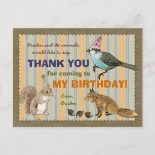 Carte postale Merci animal Woodland