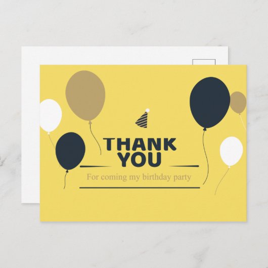 CARTE POSTALE MERCI ANNIVERSAIRE (Devant / Derrière)