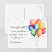 Carte Postale Merci anniversaire (Devant / Derrière)