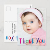 Carte Postale Merci Anniversaire de enfant personnalisé (Devant / Derrière)