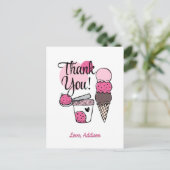 Carte postale Merci Anniversaire de la crème glacé (Debout devant)