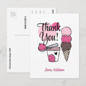 Carte postale Merci Anniversaire de la crème glacé (Devant / Derrière)