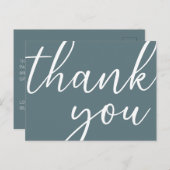 Carte Postale Merci Anniversaire Gris Moderne Script (Devant / Derrière)