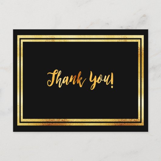 Carte Postale Merci anniversaire jalon noir or (Devant)