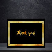 Carte Postale Merci anniversaire jalon noir or