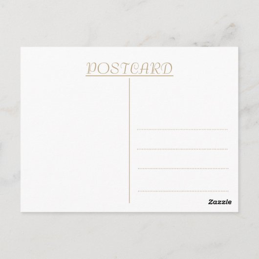 Carte postale Merci Anniversaire Or (Dos)