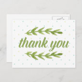 Carte postale Merci aquarelle (Devant / Derrière)