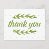 Carte postale Merci aquarelle (Devant)