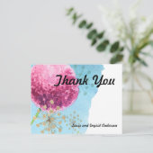 Carte Postale Merci aquarelle Allium floral (Debout devant)