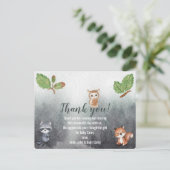 Carte Postale Merci Aquarelle Bois Animaux (Debout devant)