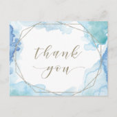 Carte Postale Merci aquarelle géométrique (Devant)