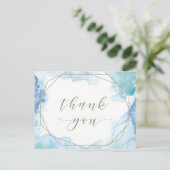 Carte Postale Merci aquarelle géométrique (Debout devant)