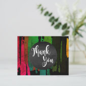 Carte Postale Merci aquarelle Splatter Abstrait moderne (Debout devant)
