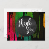 Carte Postale Merci aquarelle Splatter Abstrait moderne (Devant / Derrière)