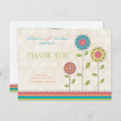 Carte postale Merci Arc-en-ciel coloré (Devant / Derrière)