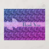 Carte postale Merci arc-en-ciel subtil Zebra Strip (Devant)