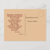 Carte Postale Merci au médecin (Dos)