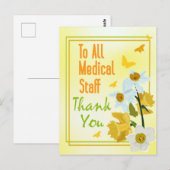 Carte Postale Merci au personnel médical (Devant / Derrière)