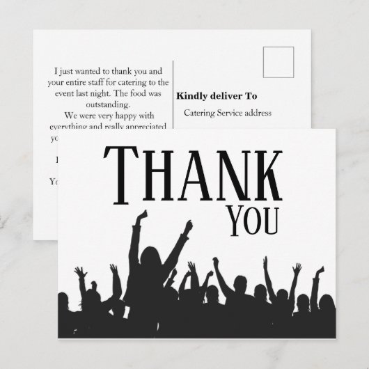 Carte Postale Merci au planificateur d'événements (Devant / Derrière)