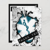 Carte Postale merci au premier intervenant (Devant / Derrière)