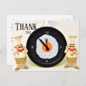 Carte Postale Merci au service. (Devant / Derrière)