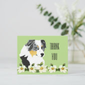 Carte postale Merci Aussie Blue Merle Dog (Debout devant)