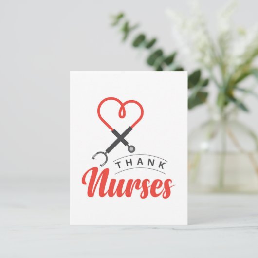 Carte Postale Merci aux infirmières (Debout devant)