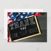 Carte Postale Merci aux vétérans (Devant / Derrière)