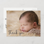 Carte Postale Merci Baby Faire-part de naissance Texte du script (Devant / Derrière)