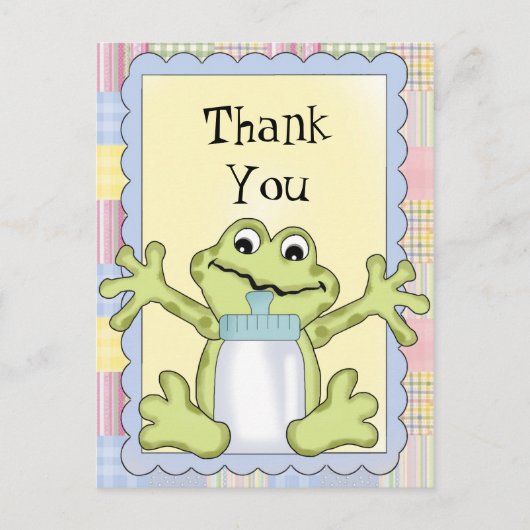 Carte postale Merci Baby Frog (Devant)