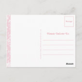 Carte Postale Merci Baby shower de filles (Dos)