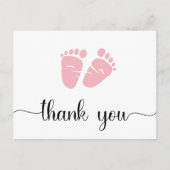 Carte Postale Merci Baby shower fille mignonne (Devant)