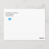 Carte Postale MERCI baby shower Polka Dot V08 BLEU (Dos)