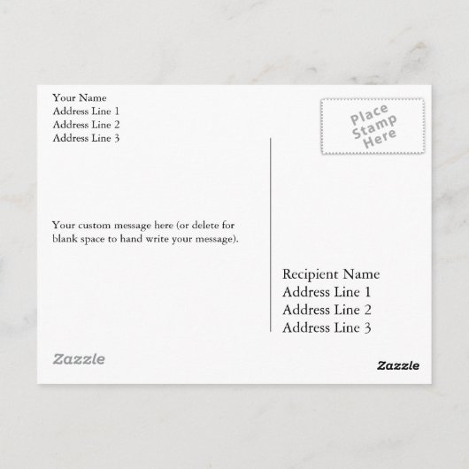 Carte Postale Merci baleine (Dos)