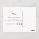 Carte postale Merci Bambi rose (Dos)