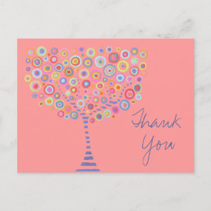 Carte postale Merci Baptême de rose rétro