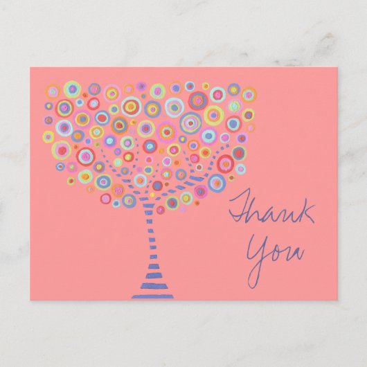 Carte postale Merci Baptême de rose rétro (Devant)