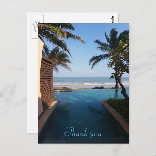 Carte postale Merci Beach (Devant / Derrière)