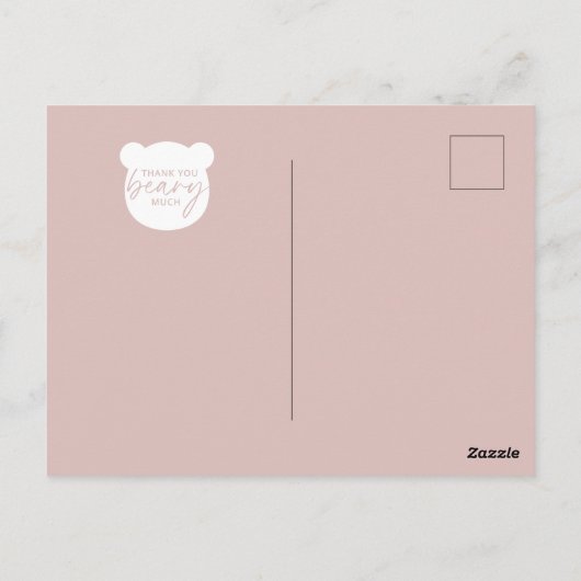 Carte Postale Merci Beary Much (Dos)