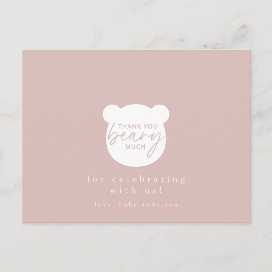 Carte Postale Merci Beary Much (Devant)