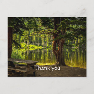 Carte Postale Merci Beau Matin Lumière Lever de soleil Écriture