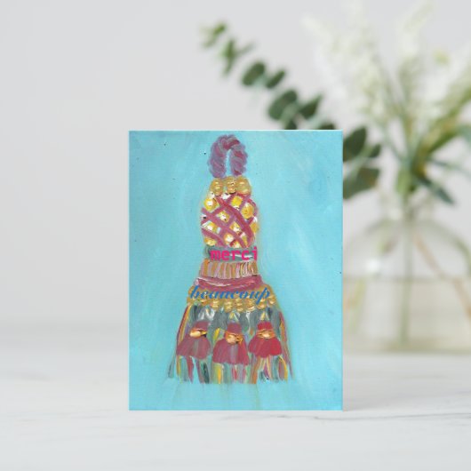 Carte Postale merci beaucoup (Debout devant)