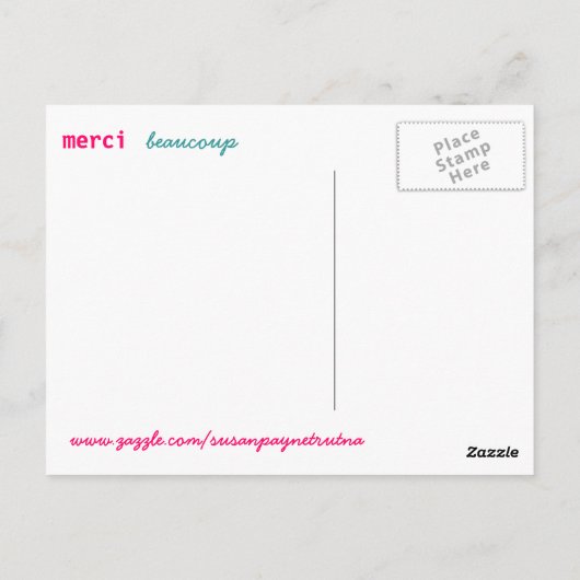 Carte Postale merci beaucoup (Dos)