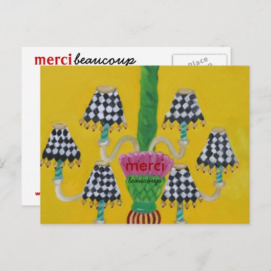 Carte Postale merci beaucoup (Devant / Derrière)