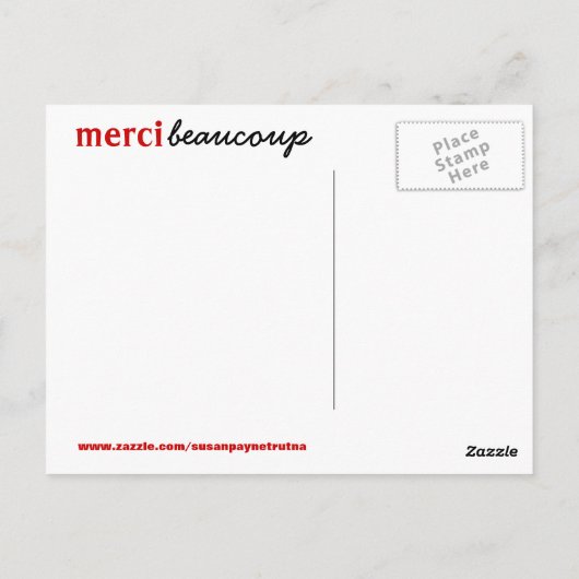 Carte Postale merci beaucoup (Dos)