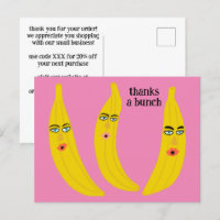 MERCI BEAUCOUP Funny Bananas COMMANDE MERCI QR