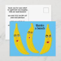 MERCI BEAUCOUP Funny Bananas COMMANDE MERCI QR