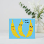 Carte Postale MERCI BEAUCOUP Funny Bananas COMMANDE MERCI QR (Debout devant)